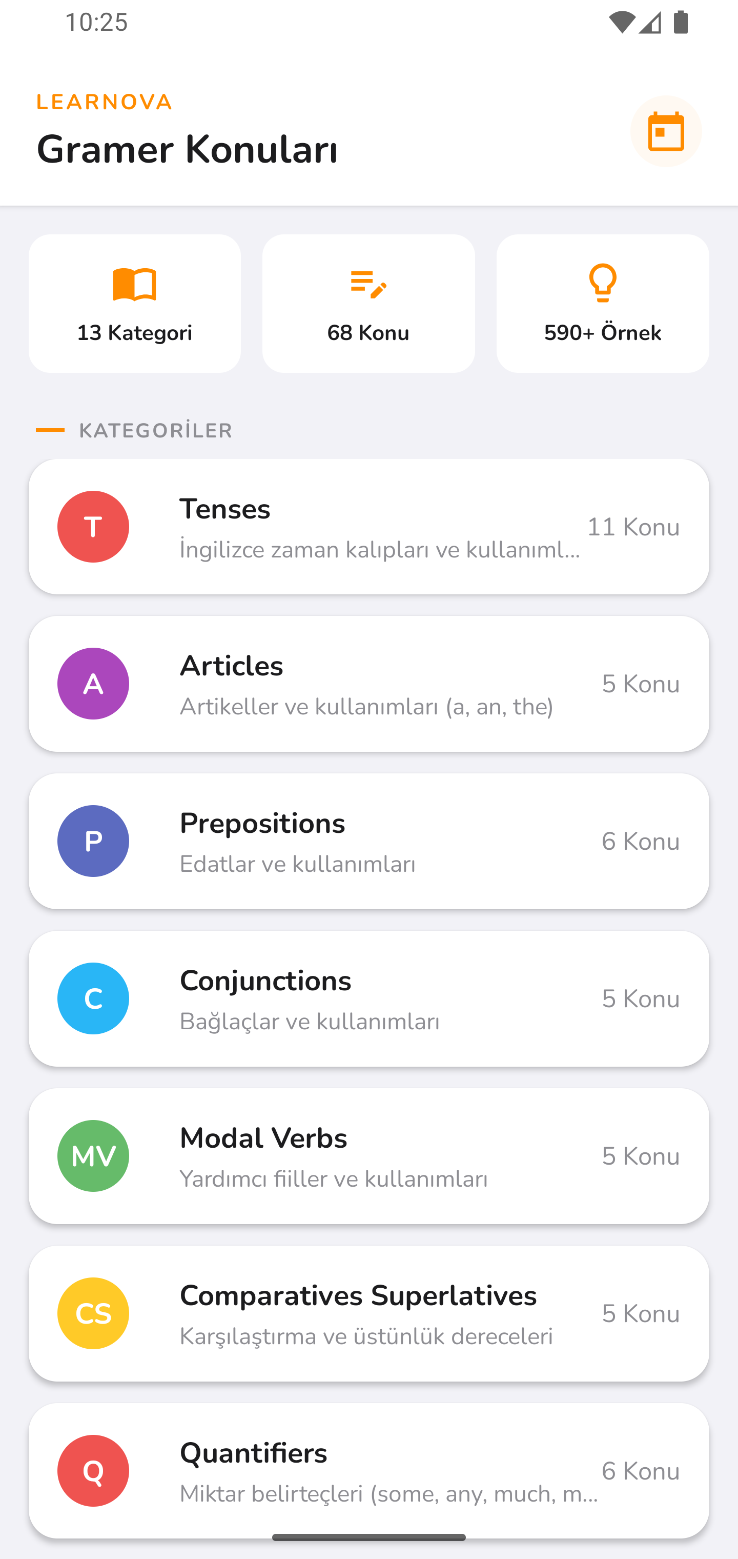 Learnova Kategoriler